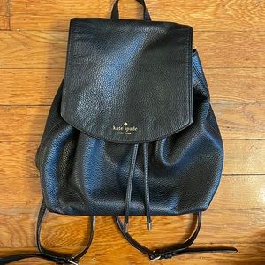 Kate Spade Medium Backpack- Black Pebble Leather